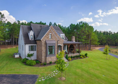 Aerial front exterior of 348 Countryside Dr, Lexington, TN